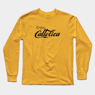 Enjoy CATTOLICA - jet black Long Sleeve T-Shirt